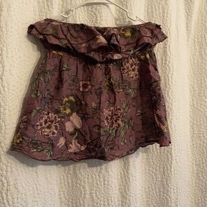 Flowy strapless top!